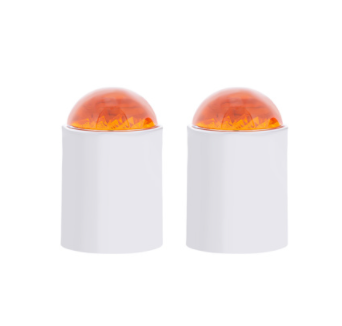 DOME LENS BUMPER GUIDE TOP WITH CHROME BASE - AMBER (2-PACK) Item No.86071