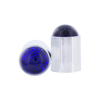 DOME LENS BUMPER GUIDE TOP WITH CHROME BASE - BLUE (2-PACK) Item No.86073