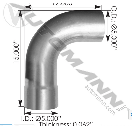 Exhaust Elbow ALZ Kenworth - 562.U59160085090A