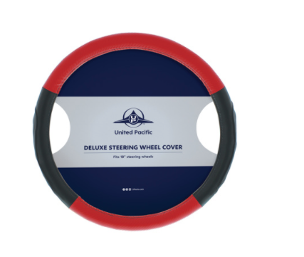 Red Stitching Carbon Fiber Pattern 18" Steering Wheel Cover  - 70409