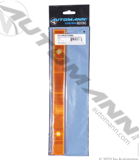 Amber Rectangular Reflector Quick-Mount  - 571.RF2X12QMA