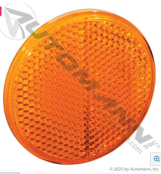 2" Round Amber Reflector Quick-Mount - 571.RF2QMA