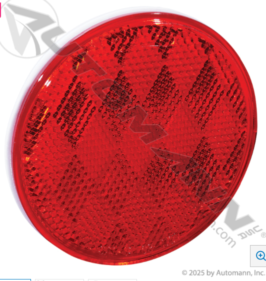 3" Round Red Reflector Quick-Mount - 571.RF3QMR
