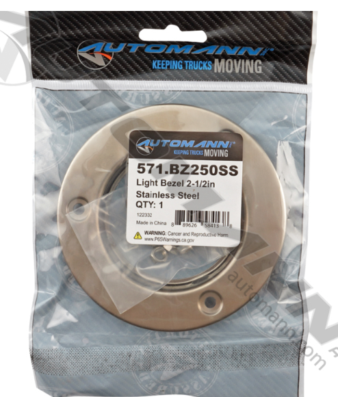 Light Bezel 2-1/2in Stainless Steel - 571.BZ250SS
