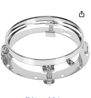 Sunpie 7" Chrome Round Torcycles Headlights Mount - XOOW7494F