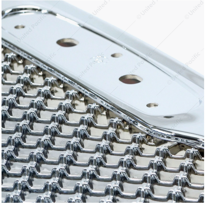 Chrome Plastic Freightliner Columbia  Grill Mesh Grill Design  -  21194