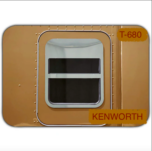 Kenworth W990/T680. Sleeper Door 2 in 1 Trim & 8" Chop Top w/Center Trim Monster (2015+) (Sold as Pair) P4RKE25118K