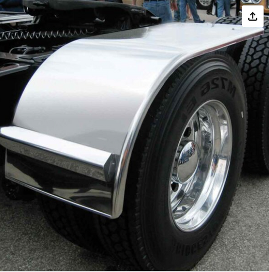 66" Smooth Half Fender with Rolled  Edge & Flange  -  TFEN-H13