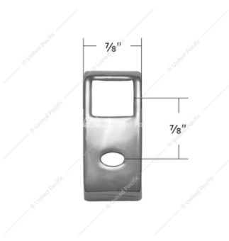 Chrome Rocker Switch Cover For Peterbilt 579 (2013-2019) & 567 (2014-2018)- 2 Openings (CARD OF 3) - 41449
