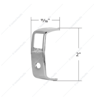 Chrome Rocker Switch Cover For Peterbilt 579 (2013-2019) & 567 (2014-2018)- 2 Openings (CARD OF 3) - 41449