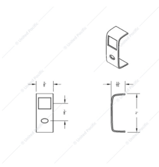 Chrome Rocker Switch Cover For Peterbilt 579 (2013-2019) & 567 (2014-2018)- 2 Openings (CARD OF 3) - 41449