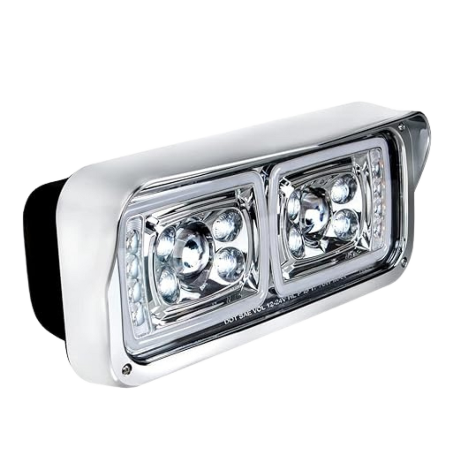 10 High Power LED Chrome Projection Headlight W/ LED Turn Signal & Position Light Bar Passenger Side - 35824