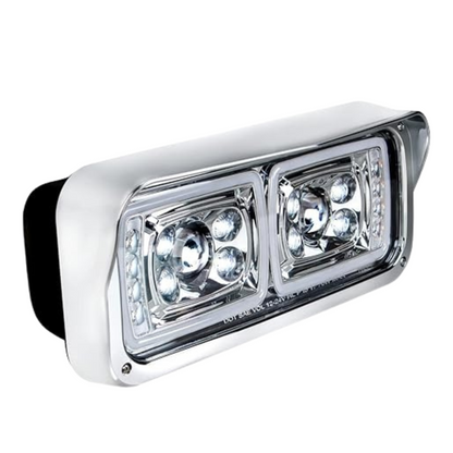 10 High Power LED Chrome Projection Headlight W/ LED Turn Signal & Position Light Bar Passenger Side - 35824