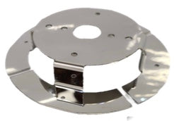 Stainless universal breather bracket with external bolt style and one watermelon light hole, 3M tape mount