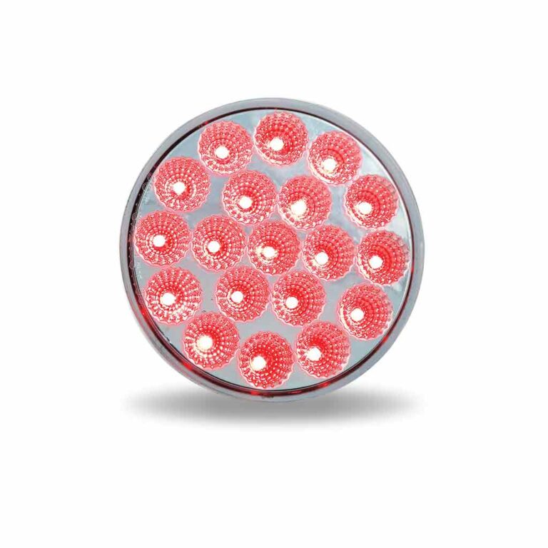 4 INCH  DUAL REVOLUTION RED STOP, TURN & TAIL TO BLUE AUXILIARY LED LIGHT  -  TLED-4XRB