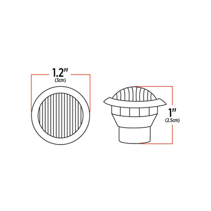 Mini Button Dual  Revolution Amber/Red  -  TLED-BX3AR