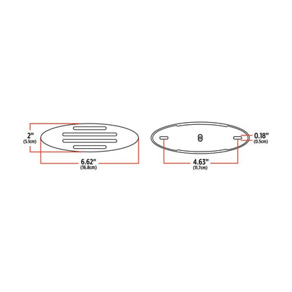 FLATLINE CLEAR RED LED G4 MARKER LIGHT (32 DIODES)  -  TLED-FGCR