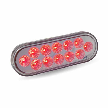 DUAL REVOLUTION RED STOP, TURN & TAIL TO WHITE BACK UP LED OVAL LIGHT  -  TLED-OX60R