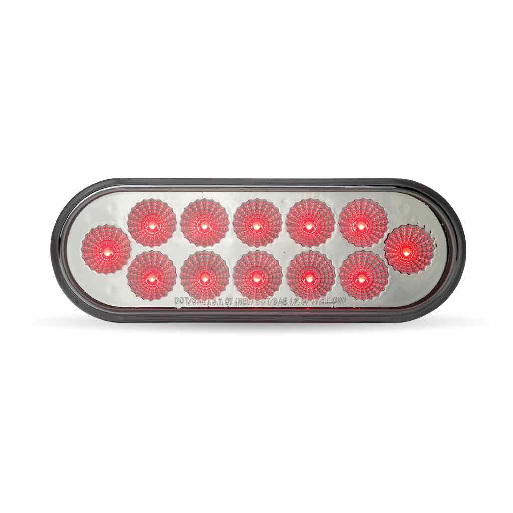 DUAL REVOLUTION RED STOP, TURN & TAIL TO PURPLE AUXILIARY LED OVAL LIGHT  -  TLED-OXRP