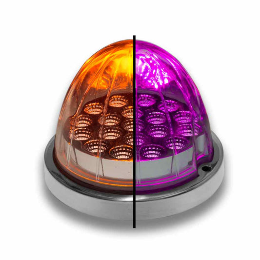 Dual Revolution Amber Turn Signal And Marker Watermelon LED Light Amber/purple  -  TLED-WXAP