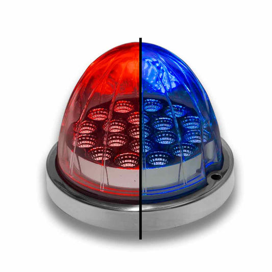 DUAL REVOLUTION RED TURN SIGNAL & MARKER TO BLUE AUXILIARY LED WATERMELON LIGHT  -  TLED-WXRB