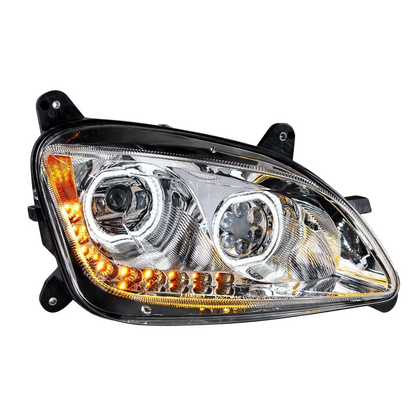 Chrome 10 LED Headlight for Peterbilt 587 (2010 & 2016) & 579 (2012- 2021) Passenger Side - 35746