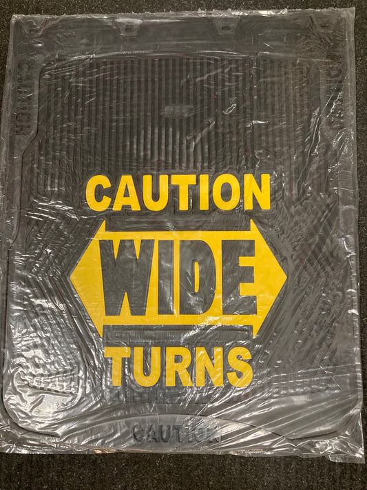 Wide Turn 24x30 mud flaps for semi-trucks and heavy-duty trucks