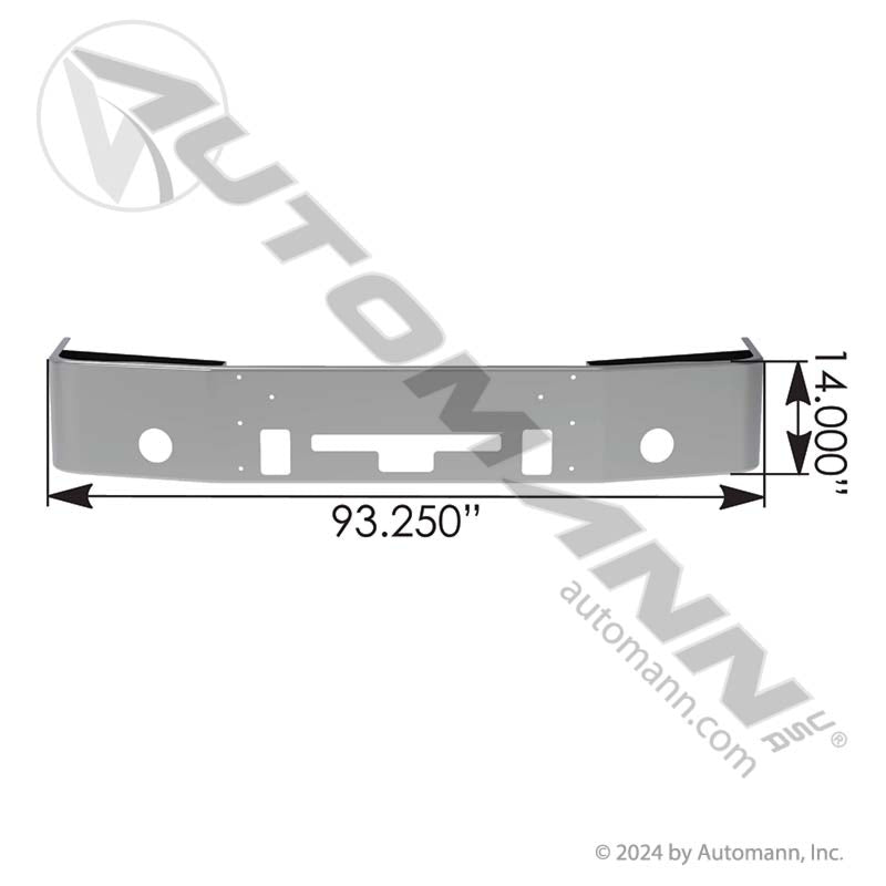 Bumper Chrome Freightliner 14" Century-Co - 564.VCW-1011-15