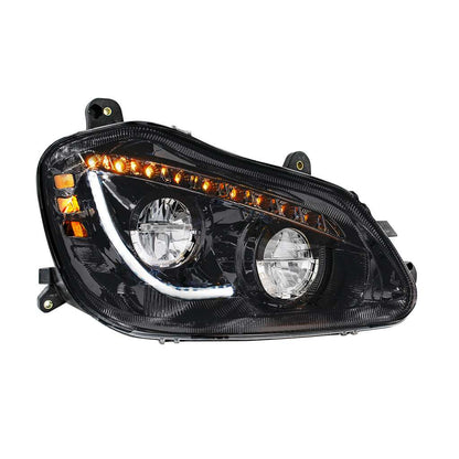 High Power 45 LED Blackout Headlight with Sequential Turn Signal for 2013-2021 Kenworth T680 Passenger Side - 35892