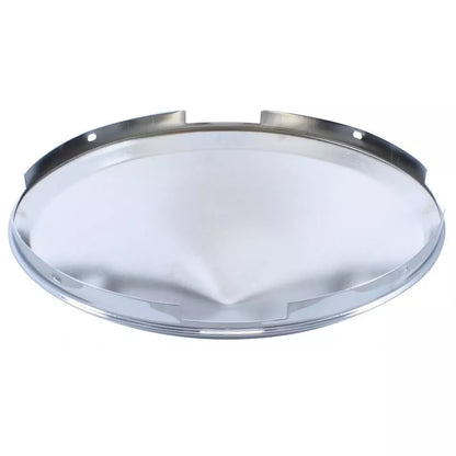 4 Even Notched Stainless Steel Pointed Front Hub Cap 7/16" Lip  -  20146