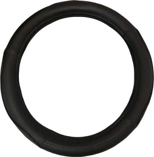 18 Inch  Steering Wheel Cover Black Trim and Black Stitching  -  65232