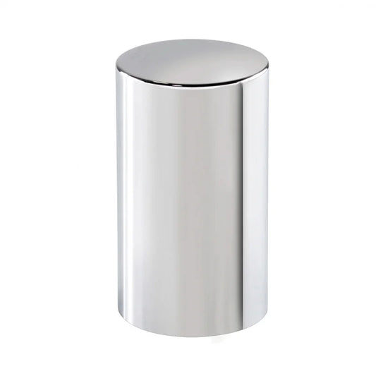 Chrome Plastic Cylinder Push-On Nut Cover   -  10245