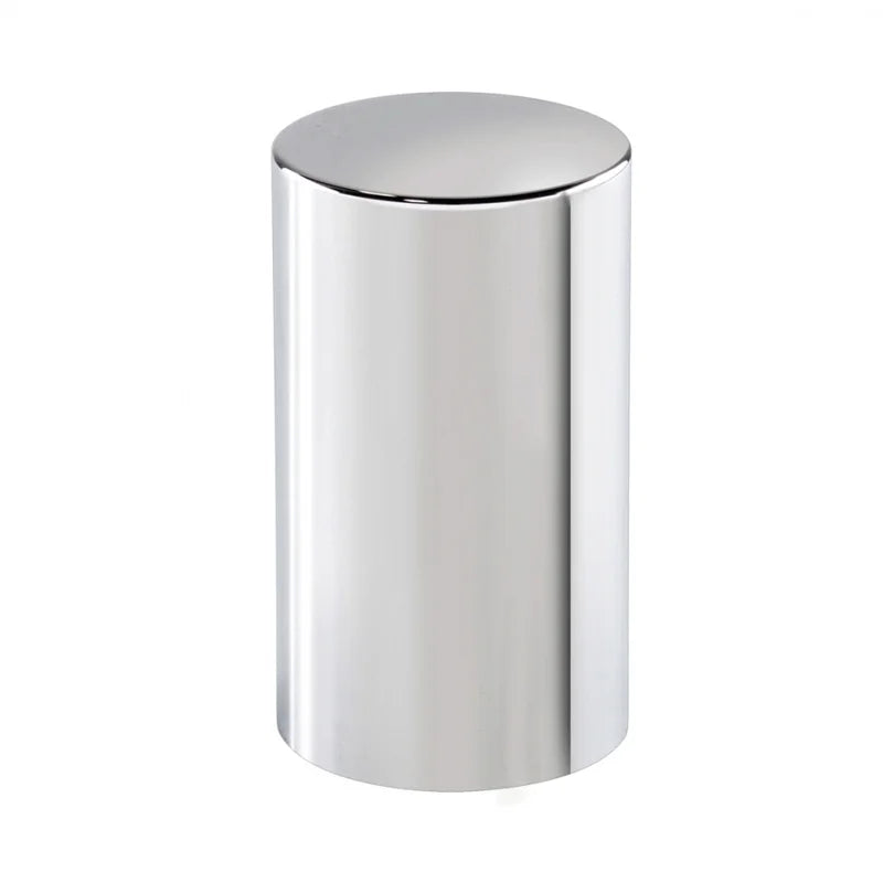 Chrome Plastic Cylinder Push-On Nut Cover -  10243