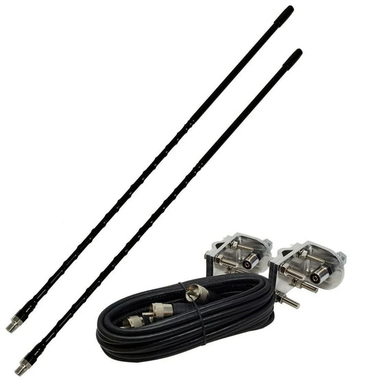 CB Dual Antenna Kit 48in Black  -  577.CB1006