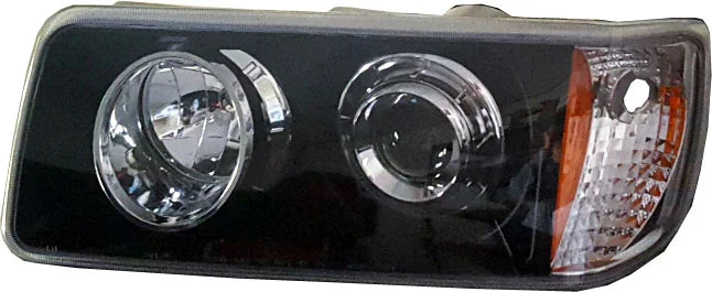 Freightliner FLD 120Black Projector Headlight Driver Side  -  40542