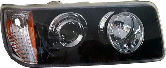 Freightliner FLD 120 Black Projector Headlight Passenger Side  -  40543