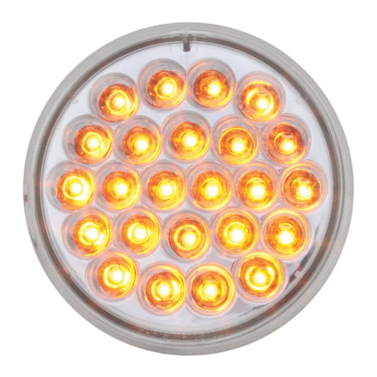 4” Pearl/Amber 24-LED Light Clear Lens  -  78271