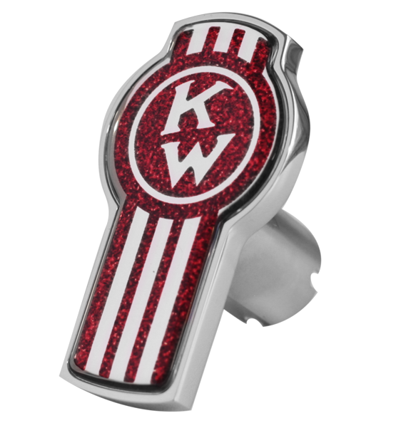 Bouton Logo Kenworth Form Rouge Metallique 481 -  CK-KW-LS-5781