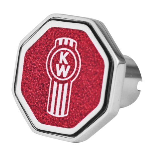 Bouton Octagon Logo Kenworth Rouge Metallique 481  -  CK-KW1-O-5781