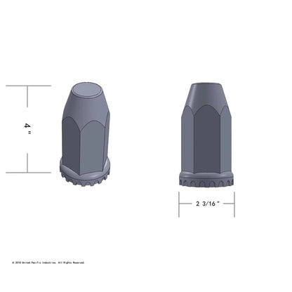 33mm Thread-On Nut Cover With Flange 4" Tall  -  10551B