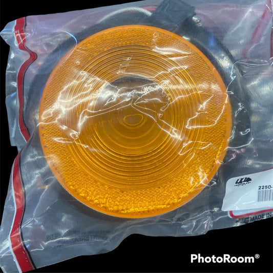 4" Stop,Turn &Tail Sealed Light Amber 12V Reflective Area with Grommet And Pigtail Kit  -  2250-1A