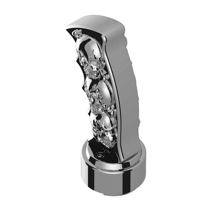 Chrome Thread-On Skulls Pistol Grip Gearshift Knob with Chrome 9/10 Speed Adapter - 70834